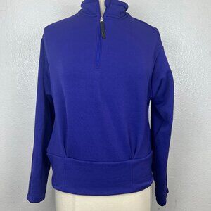 Athleta Women's Sweatshirt Noble Blue Altitude Polartec Short M